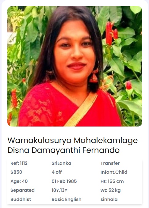 Warnakulasurya Mahalekamlage Disna Damayanthi Fernando 